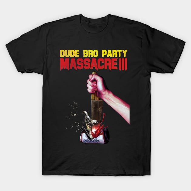 Dude Bro Party Beer Can Stab T-Shirt by 5SecondFilms